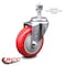 Service Caster 4'' Red Polyurethane Creeper Swivel 1/2'' Threaded Stem Caster CREE-SCC-TS20S414-PPUB-RED-121315 - alternate 4